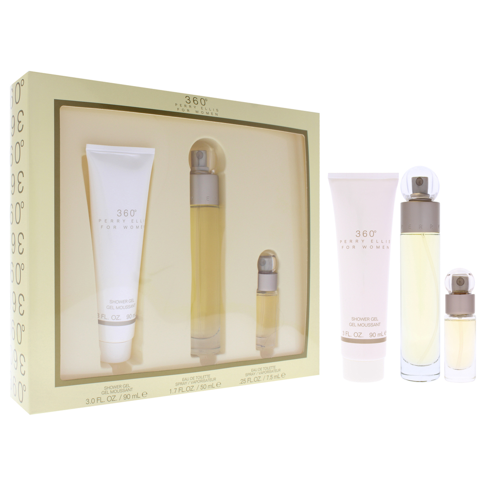 360 by Perry Ellis for Women - 3 Pc Gift Set 1.7oz EDT Spray, 0.25oz EDT - Picture 3 of 8